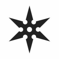 icono plano shuriken vector