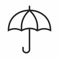 umbrella outline icon vector