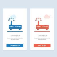 Device Wifi Signal Education  Blue and Red Download and Buy Now web Widget Card Template vector