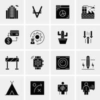 16 Universal Business Icons Vector Creative Icon Illustration to use in web and Mobile Related proje