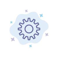 Cogs Gear Setting Blue Icon on Abstract Cloud Background vector