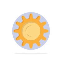 Sun Day Light Abstract Circle Background Flat color Icon vector