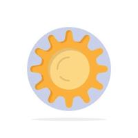 Sun Day Light Abstract Circle Background Flat color Icon vector