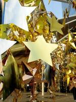 Shinny modern style decoration star for Christmas and New Year photo