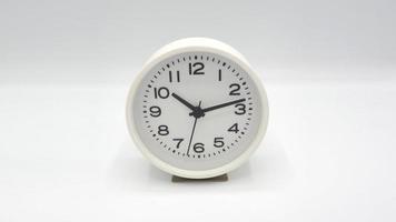 Modern and clean white color clock photo