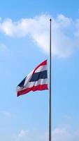 Thailand flag and clear blue sky. photo