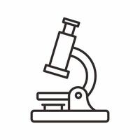 microscope outline style icon vector