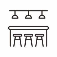bar counter outline style icon vector
