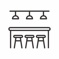 bar counter outline style icon vector