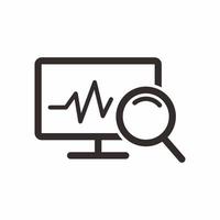 monitoring outline style icon vector