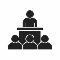 Speaker and audience vector icon