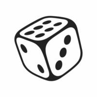 dice flat syle icon vector