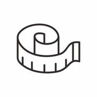 measure tape outline style icon vector