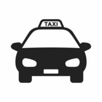 icono de estilo plano de taxi vector