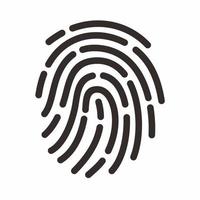 fingerprint outline style icon vector