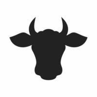 cow head flat icon vector