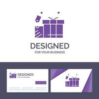 tarjeta de visita creativa y plantilla de logotipo etiqueta de regalo amor boda vector ilustración