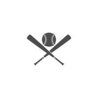 Ilustración de diseño de logotipo de icono de béisbol vector