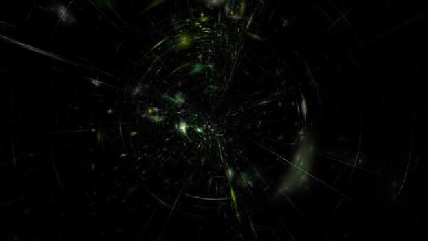Digital technologies, information transfer, Abstract data center server. Digital space is a green matrix. 3d render photo