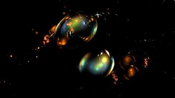 Digital abstract background. Cloud technologies, big data computing, glowing elements. 3d illustration photo