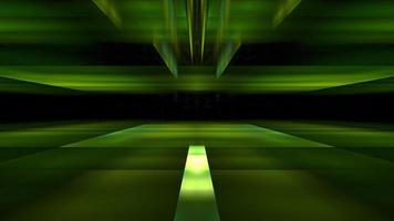 Abstract 3d space, design elements. Digital technologies and data centers. Building design, digital economy. Glowing walls. 3d render photo