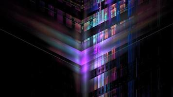 Abstract glowing background digital technology. Hi tech digital interior data center server, business technology blurred Polygonal geometric matrix space, 3D render photo