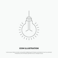 Light Bulb Idea Tips Suggestion Line Icon Vector