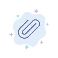 Attachment Attach Clip Add Blue Icon on Abstract Cloud Background vector