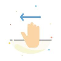 Hand Arrow Gestures Left Abstract Flat Color Icon Template vector