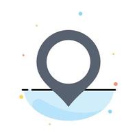 Location Map Marker Mark Abstract Flat Color Icon Template vector