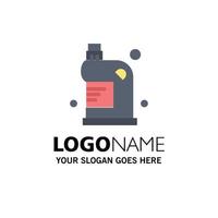 Clean Cleaning Drain Fluid Household Business Logo Template Flat Color vector