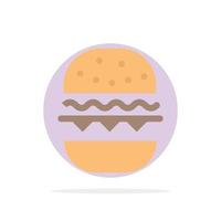 hamburguesa comida comer canadá resumen círculo fondo plano color icono vector