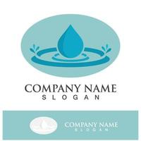 Blue water drop vector logo icon