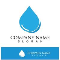 Blue water drop vector logo icon