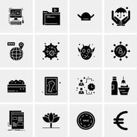 16 Universal Business Icons Vector Creative Icon Illustration to use in web and Mobile Related proje