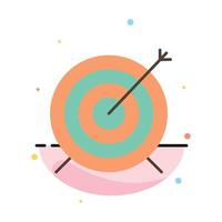 Target Dart Goal Focus Abstract Flat Color Icon Template vector