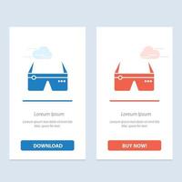Computer Computing Digital Glasses Google  Blue and Red Download and Buy Now web Widget Card Templat vector