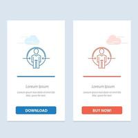 Man User Login Id Identity  Blue and Red Download and Buy Now web Widget Card Template vector