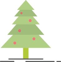 Tree Forest Christmas XMas  Flat Color Icon Vector icon banner Template