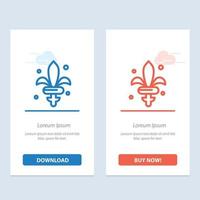 Game Sword Weapon Madrigal  Blue and Red Download and Buy Now web Widget Card Template vector