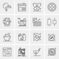 16 Universal Business Icons Vector Creative Icon Illustration to use in web and Mobile Related proje