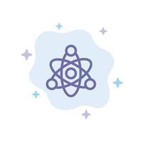 Atom Educate Education Blue Icon on Abstract Cloud Background vector