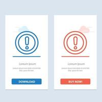 About Info Note Question Support  Blue and Red Download and Buy Now web Widget Card Template vector