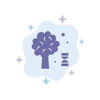 Knowledge Dna Science Tree Blue Icon on Abstract Cloud Background vector