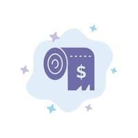 Budget Consumption Costs Expenses Finance Blue Icon on Abstract Cloud Background vector