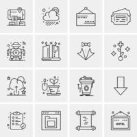 16 Universal Business Icons Vector Creative Icon Illustration to use in web and Mobile Related proje