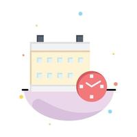 Calendar Day Date Education Abstract Flat Color Icon Template vector