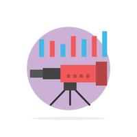 Telescope Business Forecast Forecasting Market Trend Vision Abstract Circle Background Flat color Ic vector