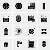 16 iconos universales de negocios vector ilustración de icono creativo para usar en proyectos relacionados con la web y dispositivos móviles