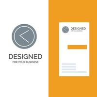 Arrow Interface Left User Grey Logo Design and Business Card Template vector